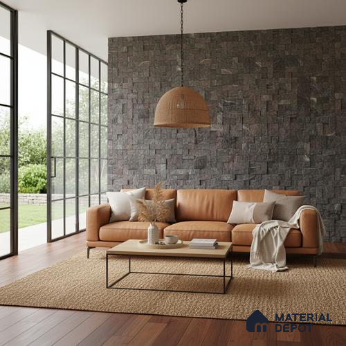 WL 00078 Amazon Green 300 x 300 mm Natural Stone Wall Cladding | Stone is a Natural Product, Please Expect Variation in Shades
