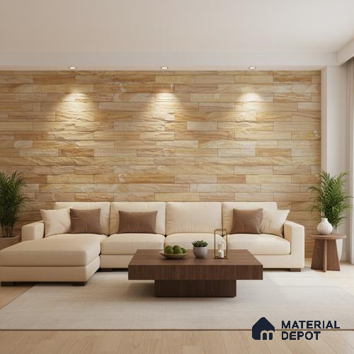 WL 00086 Bambooza 600 x 150 mm Natural Stone Wall Cladding | Stone is a Natural Product, Please Expect Variation in Shades