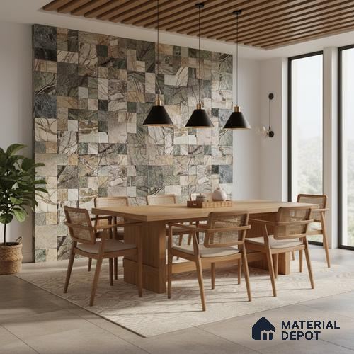 WL 00090 Castel Rock 300 x 300 mm Natural Stone Wall Cladding |  Stone is a Natural Product, Please Expect Variation in Shades
