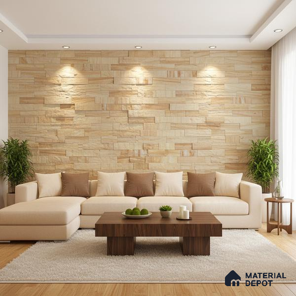 WL 00098 Imperial 150 x 75 mm Natural Stone Wall Cladding | 1 Sq. Ft. = 8 Pieces | Stone is a Natural Product, Please Expect Variation in Shades