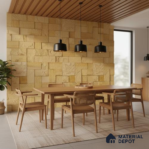 WL 00107 Maple 300 x 300 mm Natural Stone Wall Cladding | Stone is a Natural Product, Please Expect Variation in Shades