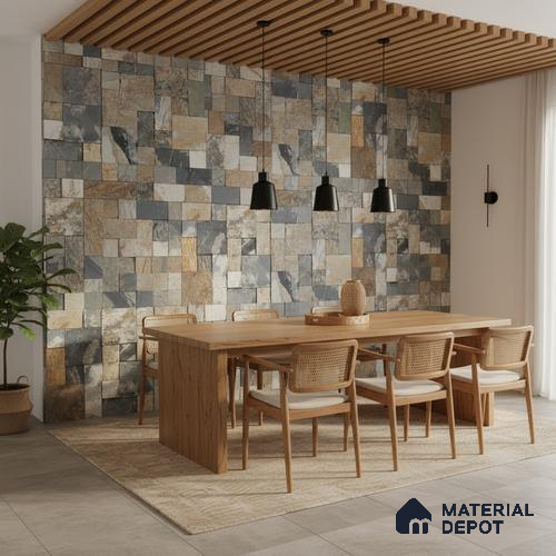 WL 00118 Rustico 300 x 300 mm Natural Stone Wall Cladding |  Stone is a Natural Product, Please Expect Variation in Shades