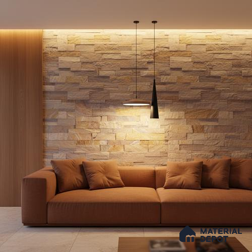 WL 00120 Rainbow 600 x 150 mm Natural Stone Wall Cladding |  Stone is a Natural Product, Please Expect Variation in Shades