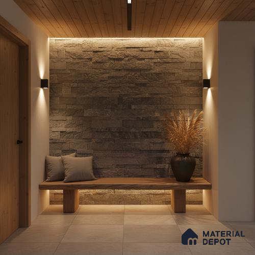 WL 00129 Steel Grey 600 x 150 mm Natural Stone Wall Cladding |  Stone is a Natural Product, Please Expect Variation in Shades
