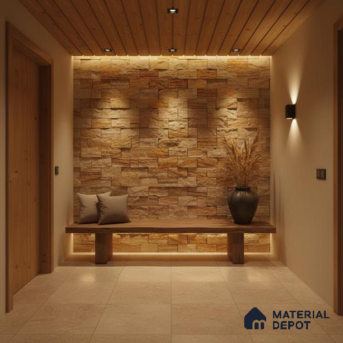 WL 00135 Turkey 300 x 300 mm Natural Stone Wall Cladding | Stone is a Natural Product, Please Expect Variation in Shades