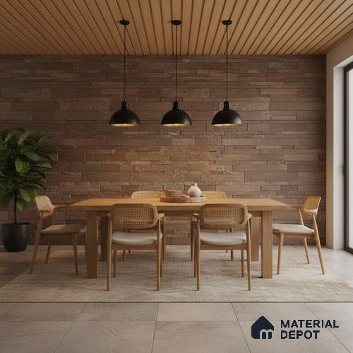 WL 00142 Valencia 600 x 150 mm Natural Stone Wall Cladding | Stone is a Natural Product, Please Expect Variation in Shades