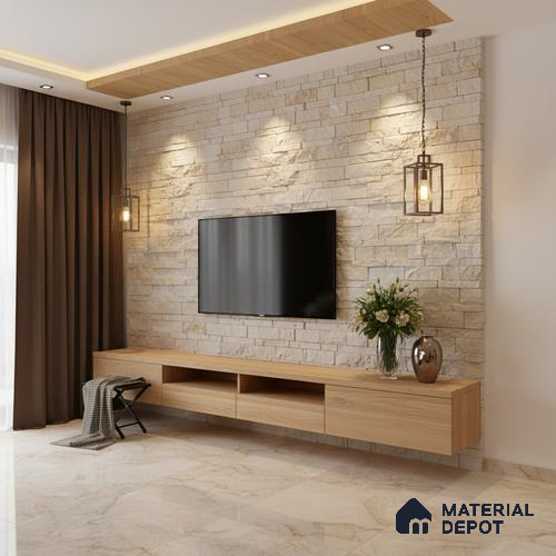 WL 00146 Wind Silver 600 x 150 mm Natural Stone Wall Cladding | Stone is a Natural Product, Please Expect Variation in Shades