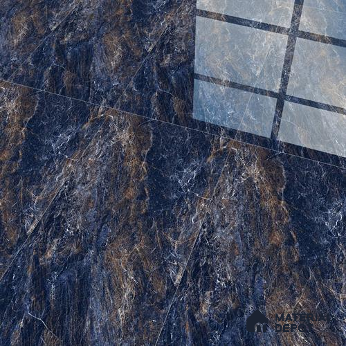 Marble Floor & Wall Tile TL 02183 Woe Blue 4 ft x 2 ft High Gloss Finish Vitrified Tile - 9 mm (Random 5)