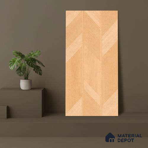 Wood Floor & Wall Tile TL 06118 Parquet Pine 4 ft x 2 ft Vitrified Matte Finish - 9 mm | 4 Random Design | Suitable For Living Room, Bedroom, Bathroom, Kitchen