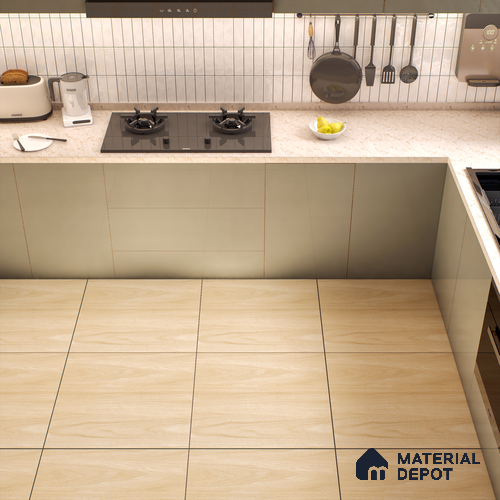 Wooden Tile TL 04678 Maple Sparrow Brown 2 ft x 2 ft Porcelain Matte Finish 8 mm | Suitable for Living Room, Bedroom, Bathroom, Kitchen & Balcony