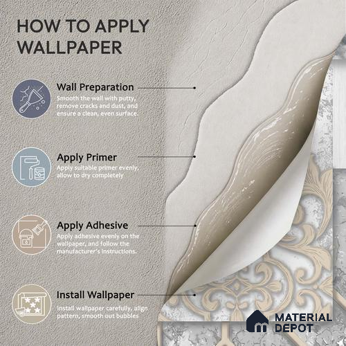 A close-up of aWK100-02 | 10 Meter x 21 Inches Patterned Look Wallpaper - 57.41 Sq. Ft. available at Material Depot in Bangalore