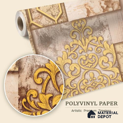 WK100-04 | 10 Meter x 21 Inches Patterned Look Wallpaper - 57.41 Sq. Ft. | Minimum 15% wastage during installation