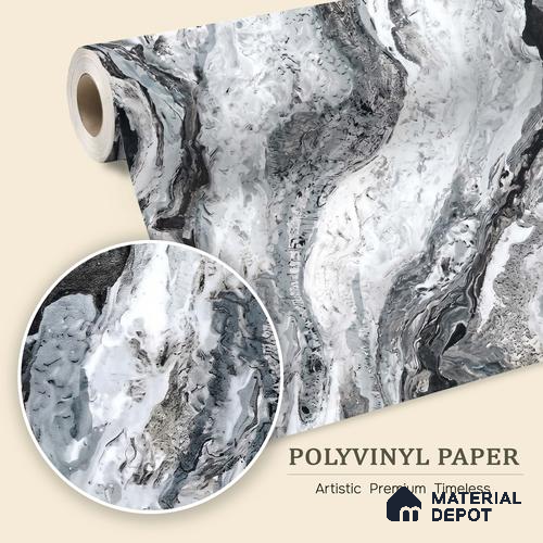 WK100-08 | 10 Meter x 21 Inches Marble Look Wallpaper - 57.41 Sq. Ft. | Minimum 10% wastage during installation