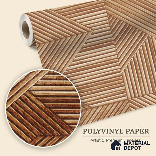 WK100-11 | 10 Meter x 21 Inches Patterned Look Wallpaper - 57.41 Sq. Ft. | Minimum 15% wastage during installation