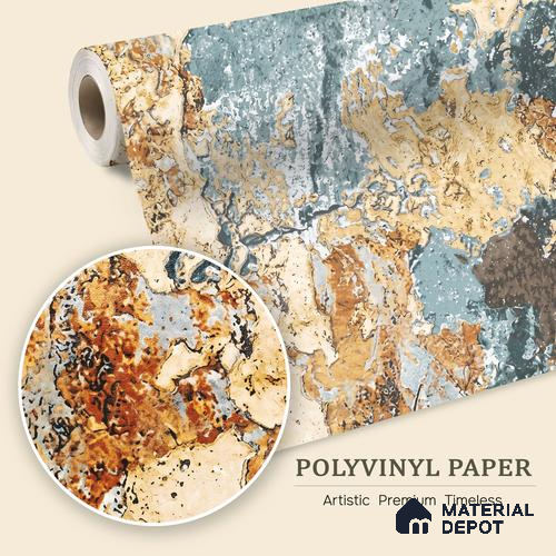 WK100-14 | 10 Meter x 21 Inches Patterned Look Wallpaper - 57.41 Sq. Ft. | Minimum 15% wastage during installation