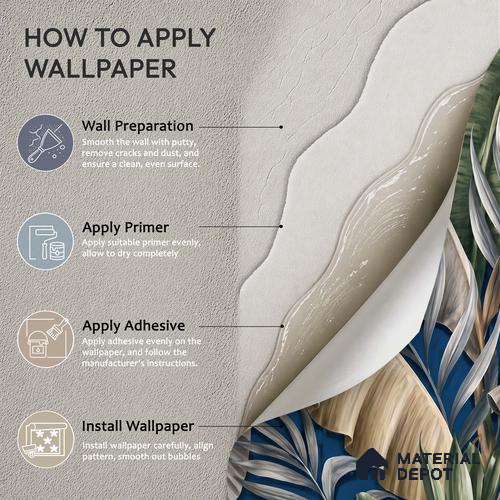 A close-up of aWK100-27 | 10 Meter x 21 Inches Florals Look Wallpaper - 57.41 Sq. Ft.  available at Material Depot in Bangalore