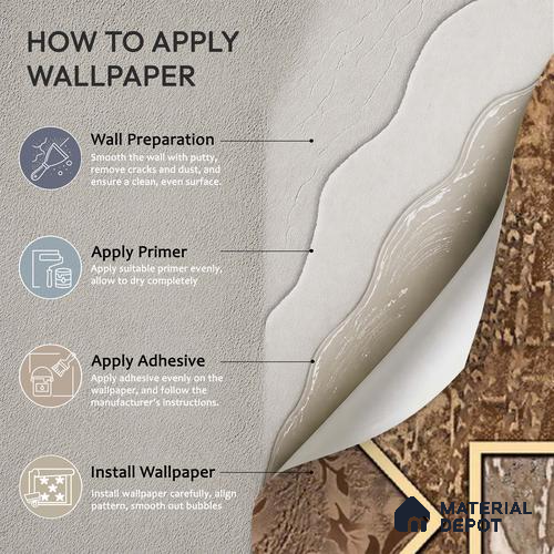 A close-up of aWK100-33 | 10 Meter x 21 Inches Patterned Look Wallpaper - 57.41 Sq. Ft.  available at Material Depot in Bangalore