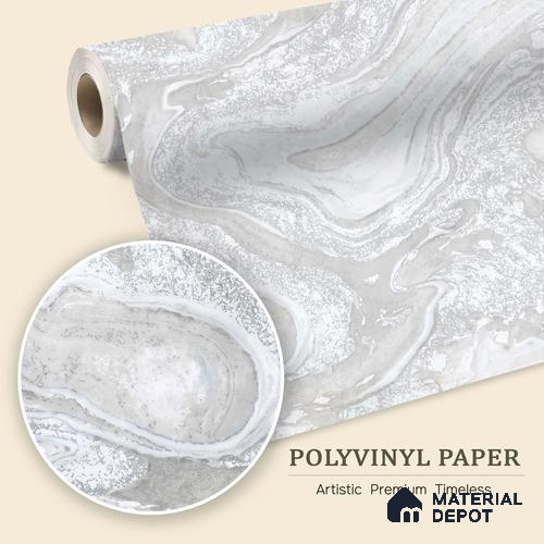 WK100-37 | 10 Meter x 21 Inches Marble Look Wallpaper - 57.41 Sq. Ft. | Minimum 10% wastage during installation