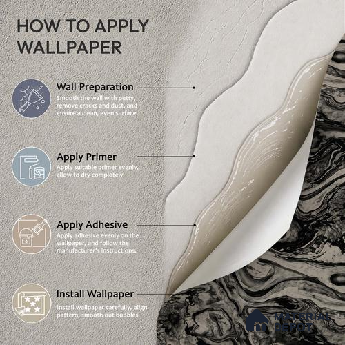WK100-34 | 10 Meter x 21 Inches Marble Look Wallpaper - 57.41 Sq. Ft. | Minimum 10% wastage during installation
