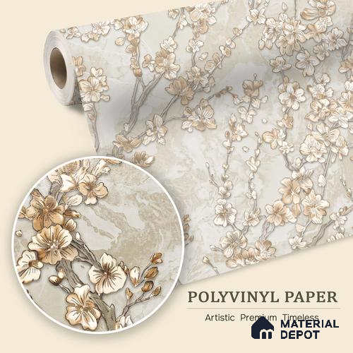 WK100-44 | 10 Meter x 21 Inches Florals Look Wallpaper - 57.41 Sq. Ft. | Minimum 15% wastage during installation