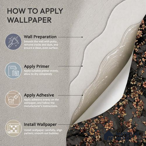 WK100-42 | 10 Meter x 21 Inches Florals Look Wallpaper - 57.41 Sq. Ft. | Minimum 15% wastage during installation