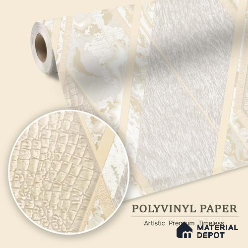 WK100-48 | 10 Meter x 21 Inches Geometric Look Wallpaper - 57.41 Sq. Ft. | Minimum 15% wastage during installation