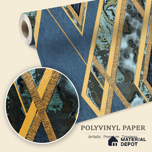 WK100-47 | 10 Meter x 21 Inches Geometric Look Wallpaper - 57.41 Sq. Ft. | Minimum 15% wastage during installation