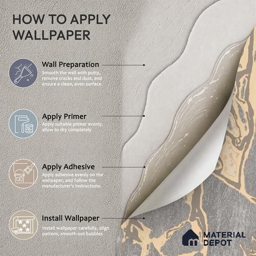 WK100-54 | 10 Meter x 21 Inches Patterned Look Wallpaper - 57.41 Sq. Ft. | Minimum 15% wastage during installation