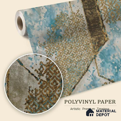 WK150-12 | 10 Meter x 21 Inches Geometric Look Wallpaper - 57.41 Sq. Ft. | Minimum 15% wastage during installation