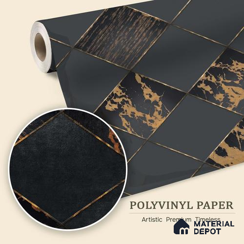 WK150-54 | 10 Meter x 21 Inches Geometric Look Wallpaper - 57.41 Sq. Ft. | Minimum 15% wastage during installation