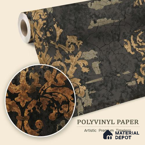 WK150-01 | 10 Meter x 21 Inches Damask Look Wallpaper - 57.41 Sq. Ft. | Minimum 15% wastage during installation
