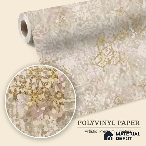 WK150-06 | 10 Meter x 21 Inches Damask Look Wallpaper - 57.41 Sq. Ft. | Minimum 15% wastage during installation