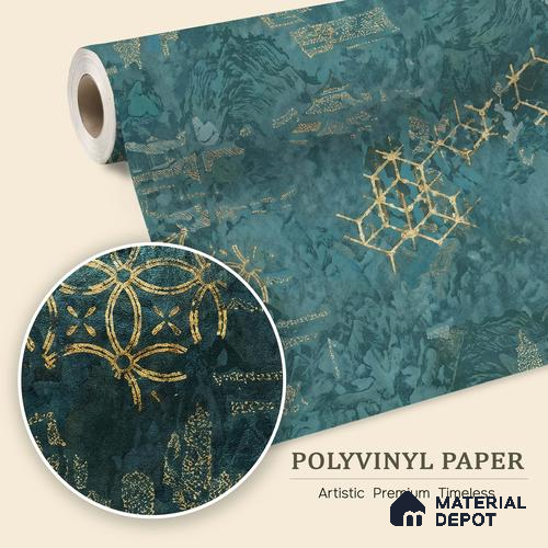 WK150-08 | 10 Meter x 21 Inches Damask Look Wallpaper - 57.41 Sq. Ft. | Minimum 15% wastage during installation