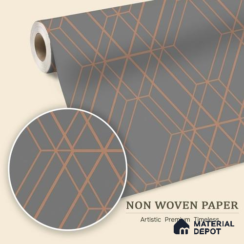 6006 | 10 Meter x 21 Inches Geometric Look Wallpaper - 57.41 Sq. Ft. | Minimum 15% wastage during installation