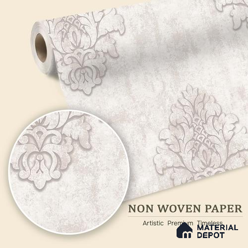 6048 | 10 Meter x 21 Inches Damask Look Wallpaper - 57.41 Sq. Ft. | Minimum 15% wastage during installation