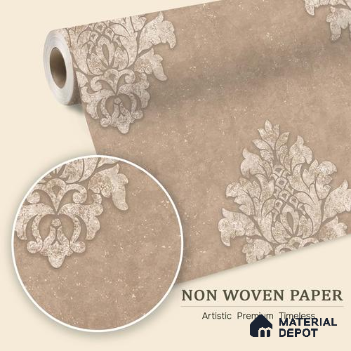6052 | 10 Meter x 21 Inches Damask Look Wallpaper - 57.41 Sq. Ft. | Minimum 15% wastage during installation
