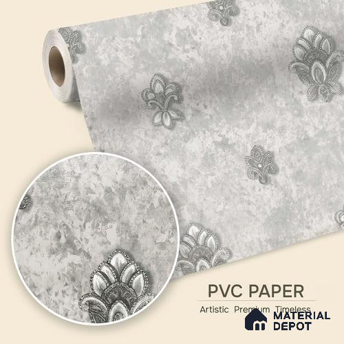 1312 | 10 Meter x 21 Inches Damask Look Wallpaper - 57.41 Sq. Ft. | Minimum 15% wastage during installation