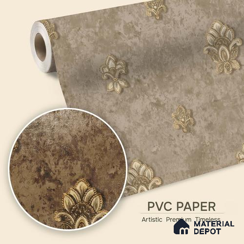 1315 | 10 Meter x 21 Inches Damask Look Wallpaper - 57.41 Sq. Ft. | Minimum 15% wastage during installation