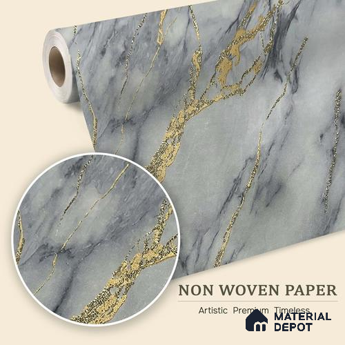 MH 227 | 10 Meter x 21 Inches Marble Look Wallpaper - 57.37 Sq. Ft.