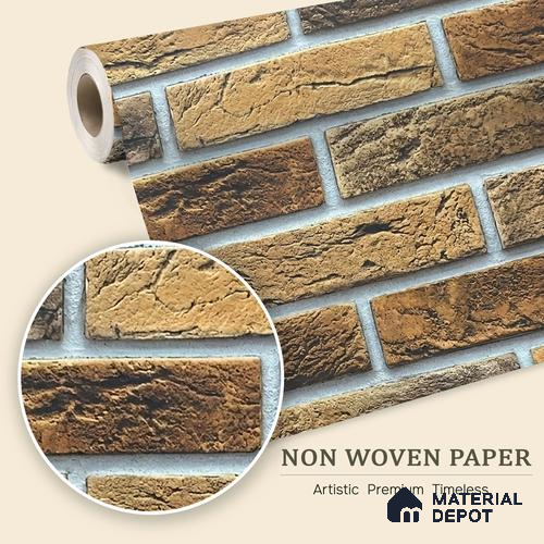 MH 252 | 10 Meter x 21 Inches Stone Look Wallpaper - 57.37 Sq. Ft.
