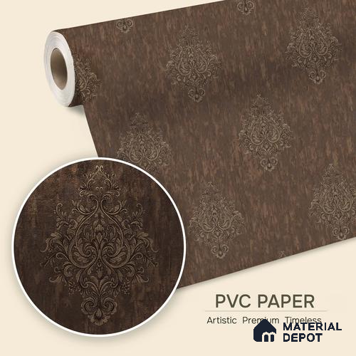 1307 | 10 Meter x 21 Inches Damask Look Wallpaper - 57.41 Sq. Ft. | Minimum 15% wastage during installation