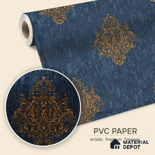 1310 | 10 Meter x 21 Inches Damask Look Wallpaper - 57.41 Sq. Ft. | Minimum 15% wastage during installation