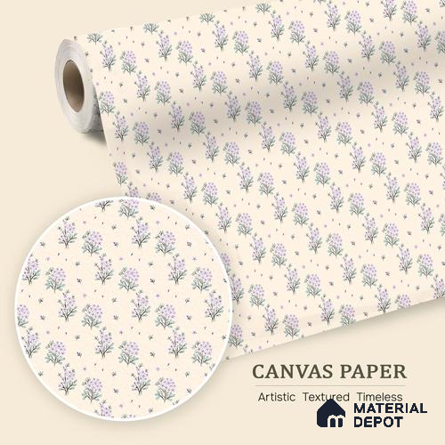 Delicate Ditsy Floral Arrangement Wallpaper of Tiny Blossoms in Seamless Repeat | WP 05266 Canvas | 250 GSM WP01CNF Paper | (MOQ = 30 Sq. Ft.)