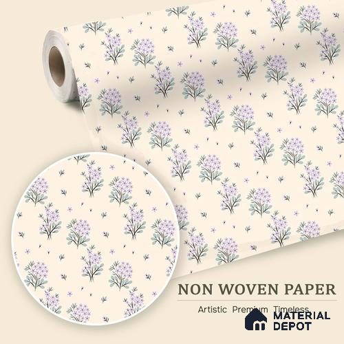 Delicate Ditsy Floral Arrangement Wallpaper of Tiny Blossoms in Seamless Repeat | WP 05266 B Non Woven | 150 GSM WP01MTF Paper | (MOQ = 30 Sq. Ft.)