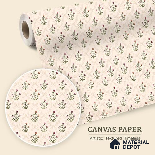 Prismatic Hand-Drawn Geometric Petals Wallpaper Crafted for Modern Textile Patterns | WP 05268 Canvas | 250 GSM WP01CNF Paper | (MOQ = 30 Sq. Ft.)
