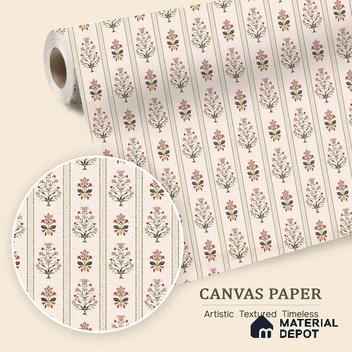 African Boho Paisley Motifs Wallpaper Blended with Hand-Drawn Floral Geometry | WP 05269 Canvas | 250 GSM WP01CNF Paper | (MOQ = 30 Sq. Ft.)