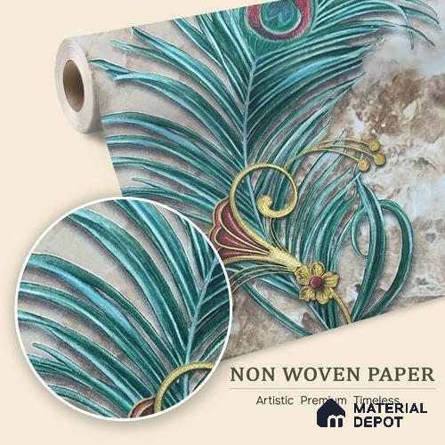 MH 214 | 10 Meter x 21 Inches Patterned Look Wallpaper - 57.37 Sq. Ft.