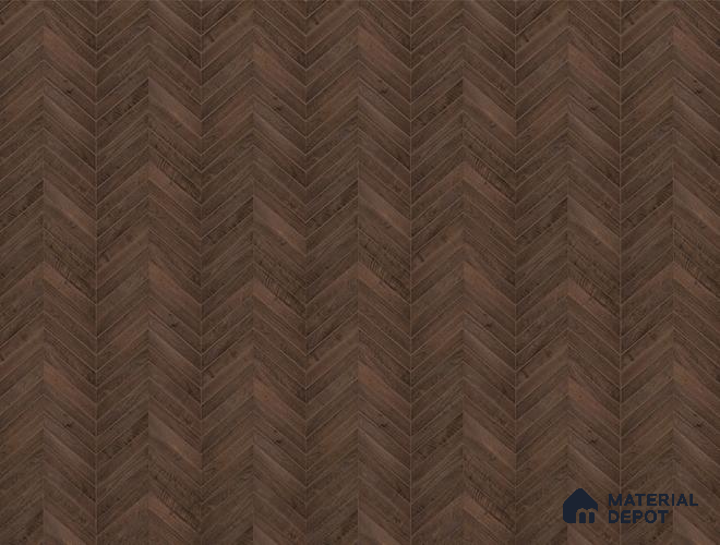 Chevron Engineered Floor EF 00067 B Patternia Burnt Dark Walnut 20 x 4 inch (510x90 mm) - 15 mm | 100% Sustainable | 3 mm Top Layer | 25 Year Warranty | Eco Friendly | Suitable with Underfloor Heating