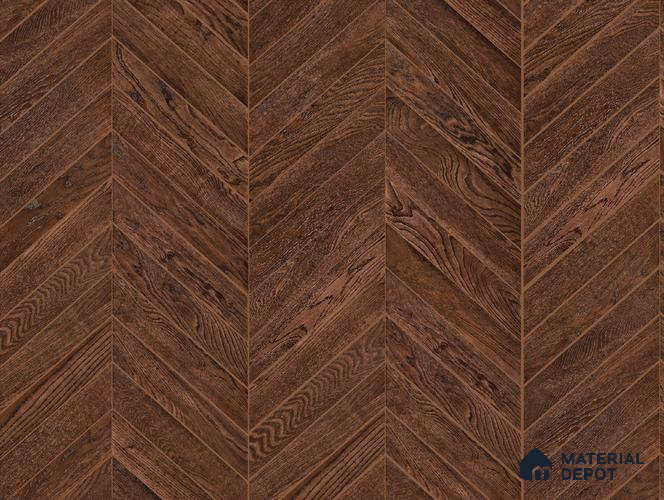 Chevron Engineered Floor EF 00067 E Patternia Smokey Chocolate Oak 20 x 4 inch (510x90 mm) - 15 mm | 100% Sustainable | 3 mm Top Layer | 25 Year Warranty | Eco Friendly | Suitable with Underfloor Heating
