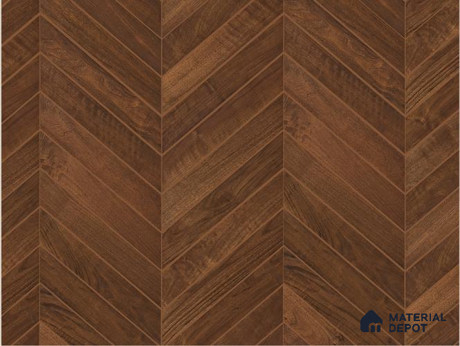 Chevron Engineered Floor EF 00067 G Patternia Walnut Noce Hardwood 20 x 4 inch (510x90 mm) - 15 mm | 100% Sustainable | 3 mm Top Layer | 25 Year Warranty | Eco Friendly | Suitable with Underfloor Heating